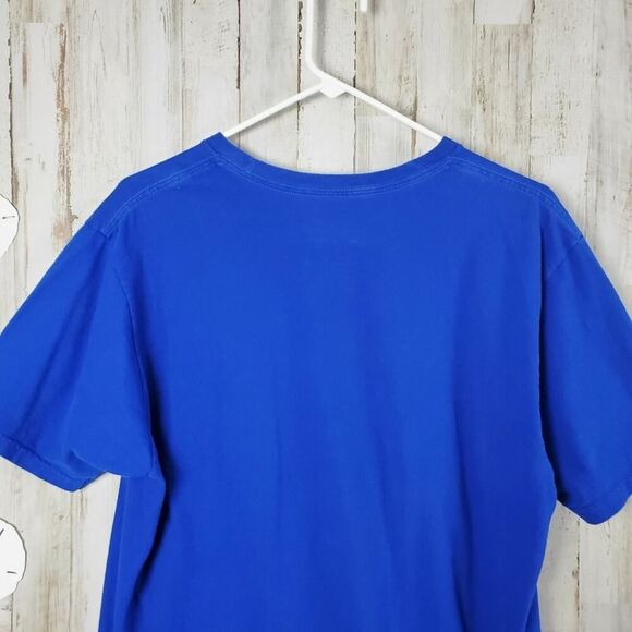 Adidas Men's Blue Graphic T-Shirt - Picture 6 of 8